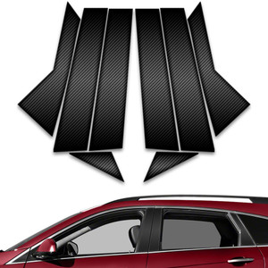 8pc Carbon Fiber Pillar Post Covers for 2010-2016 Cadillac SRX