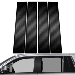 4pc Carbon Fiber Pillar Post Covers for 2015-2020 Cadillac Escalade Standard