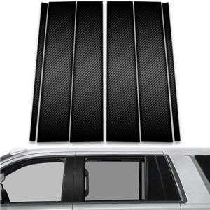 6pc Carbon Fiber Pillar Post Covers for 2015-2020 Cadillac Escalade Standard