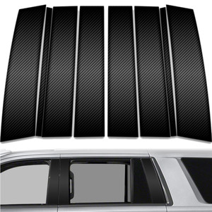 8pc Carbon Fiber Pillar Post Covers for 2015-2020 Cadillac Escalade Standard