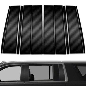 10pc Carbon Fiber Pillar Post Covers for 2015-2020 Cadillac Escalade ESV