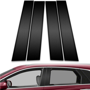 4pc Carbon Fiber Pillar Post Covers for 2017-2023 Cadillac XT5