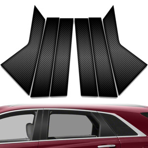 6pc Carbon Fiber Pillar Post Covers for 2017-2023 Cadillac XT5