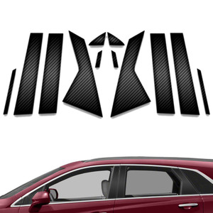 12pc Carbon Fiber Pillar Post Covers for 2017-2023 Cadillac XT5