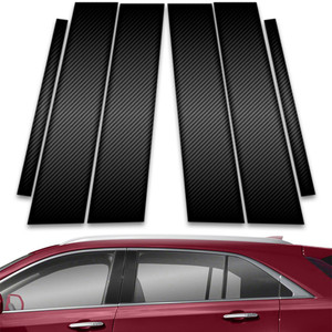 6pc Carbon Fiber Pillar Post Covers for 2019-2023 Cadillac XT4