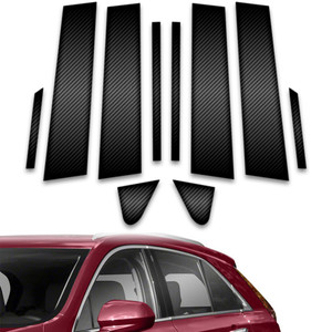 10pc Carbon Fiber Pillar Post Covers for 2019-2023 Cadillac XT4