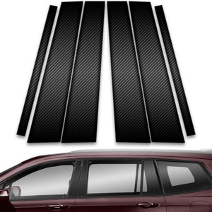 6pc Carbon Fiber Pillar Post Covers for 2019-2023 Cadillac XT6