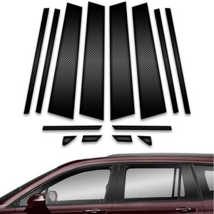 14pc Carbon Fiber Pillar Post Covers for 2019-2023 Cadillac XT6