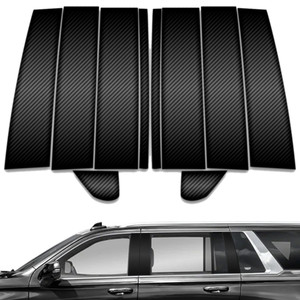 10pc Carbon Fiber Pillar Post Covers for 2021-2023 Cadillac Escalade