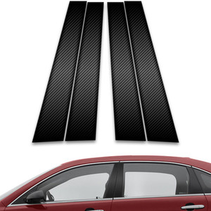 4pc Carbon Fiber Pillar Post Covers for 2006-2013 Chevrolet Impala