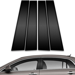 4pc Carbon Fiber Pillar Post Covers for 2008-2012 Chevrolet Malibu