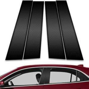 4pc Carbon Fiber Pillar Post Covers for 2013-2015 Chevrolet Malibu