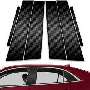 6pc Carbon Fiber Pillar Post Covers for 2013-2015 Chevrolet Malibu