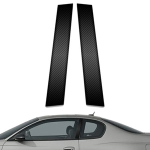 2pc Carbon Fiber Pillar Post Covers for 2000-2005 Chevrolet Monte Carlo