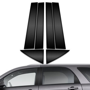 6pc Carbon Fiber Pillar Post Covers for 2005-2009 Chevrolet Equinox