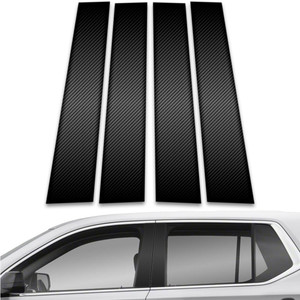 4pc Carbon Fiber Pillar Post Covers for 2018-2023 Chevrolet Traverse