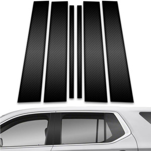 6pc Carbon Fiber Pillar Post Covers for 2018-2023 Chevrolet Traverse