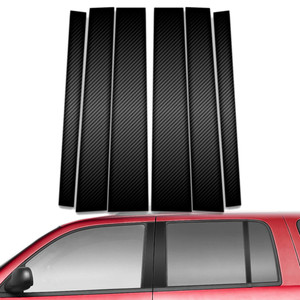 6pc Carbon Fiber Pillar Post Covers for 2002-2009 Chevrolet Trailblazer