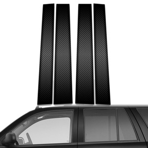 4pc Carbon Fiber Pillar Post Covers for 2002-2009 Chevrolet Trailblazer