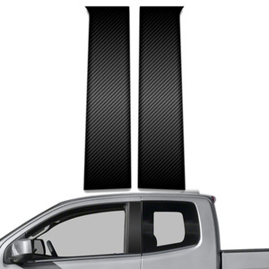 2pc Carbon Fiber Pillar Post Covers for 2015-23 Chevrolet Colorado Extended Cab