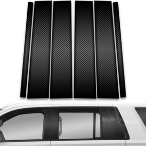 6pc Carbon Fiber Pillar Post Covers for 2015-2020 Chevrolet Tahoe