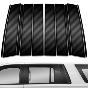 10pc Carbon Fiber Pillar Post Covers for 2015-2020 Chevrolet Tahoe