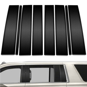 8pc Carbon Fiber Pillar Post Covers for 2015-2020 Chevrolet Suburban