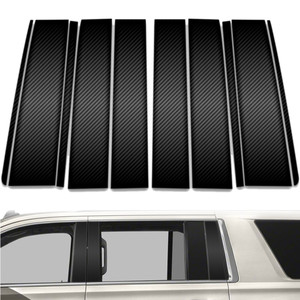 10pc Carbon Fiber Pillar Post Covers for 2015-2020 Chevrolet Suburban