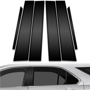 6pc Carbon Fiber Pillar Post Covers for 2010-2017 Chevrolet Equinox