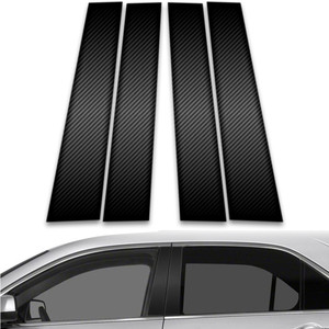 4pc Carbon Fiber Pillar Post Covers for 2010-2017 Chevrolet Equinox