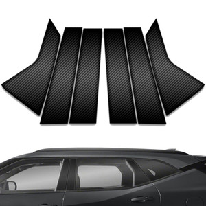 6pc Carbon Fiber Pillar Post Covers for 2019-2023 Chevrolet Blazer