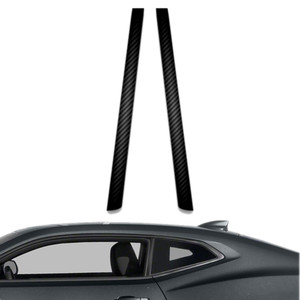 2pc Carbon Fiber Pillar Post Covers (Narrow Strip) for 2010-23 Chevrolet Camaro