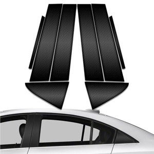 8pc Carbon Fiber Pillar Post Covers for 2016-2019 Chevrolet Cruze