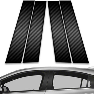 4pc Carbon Fiber Pillar Post Covers for 2017-2019 Chevrolet Cruze Hatchback