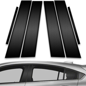6pc Carbon Fiber Pillar Post Covers for 2017-2019 Chevrolet Cruze Hatchback