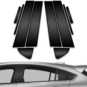 10pc Carbon Fiber Pillar Post Covers for 2017-2019 Chevrolet Cruze Hatchback