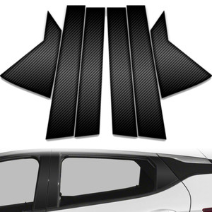 6pc Carbon Fiber Pillar Post Covers for 2016-2019 Chevrolet Bolt EV