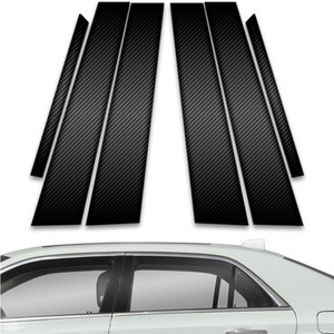 6pc Carbon Fiber Pillar Post Covers for 2011-2023 Chrysler 300