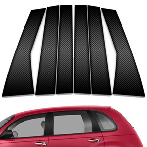 6pc Carbon Fiber Pillar Post Covers for 2000-2010 Chrysler PT Cruiser