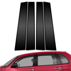 4pc Carbon Fiber Pillar Post Covers for 2000-2010 Chrysler PT Cruiser