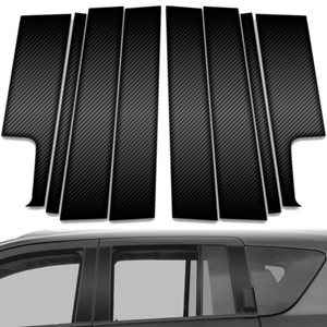 8pc Carbon Fiber Pillar Post Covers for 2007-2016 Jeep Compass