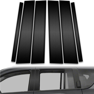 6pc Carbon Fiber Pillar Post Covers for 2007-2016 Jeep Compass