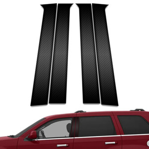 4pc Carbon Fiber Pillar Post Covers for 2005-2009 Jeep Grand Cherokee