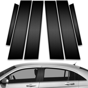 6pc Carbon Fiber Pillar Post Covers for 2007-2010 Chrysler Sebring