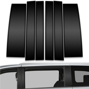 6pc Carbon Fiber Pillar Post Covers for 2008-2016 Chrysler Town & Country