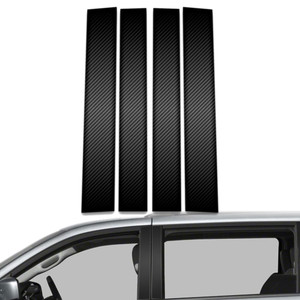 4pc Carbon Fiber Pillar Post Covers for 2008-2023 Chrysler Town & Country