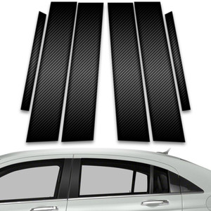 6pc Carbon Fiber Pillar Post Covers for 2011-2014 Chrysler 200