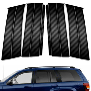10pc Carbon Fiber Pillar Post Covers for 1999-2004 Jeep Grand Cherokee