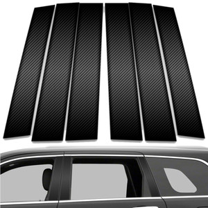 6pc Carbon Fiber Pillar Post Covers w/Diagonal for 2011-2023 Jeep Grand Cherokee