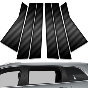 6pc Carbon Fiber Pillar Post Covers for 2014-2023 Jeep Cherokee Latitude